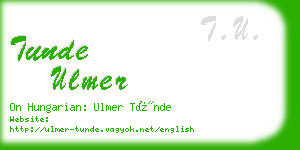 tunde ulmer business card